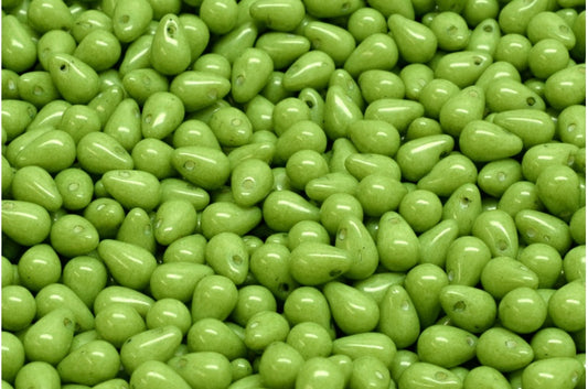 ドロップビーズ、ホワイトオパール 32062 (02020-32062)、ガラス、チェコ共和国