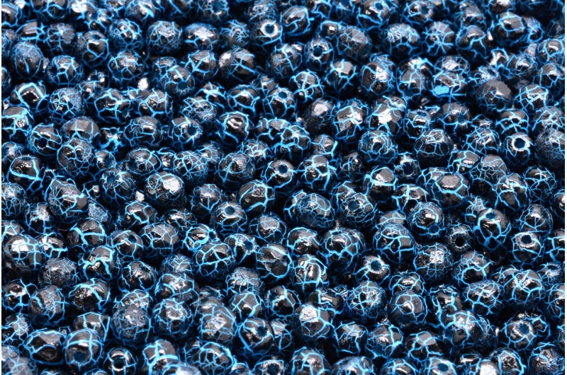 Fire Polished Faceted Beads Round, Chalk White 24618 (03000-24618), Bohemia Crystal Glass, Czech Republic