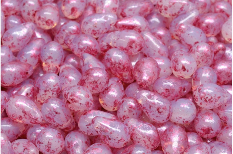 ドロップビーズ、オパールホワイト 94321 (01000-94321)、ガラス、チェコ共和国