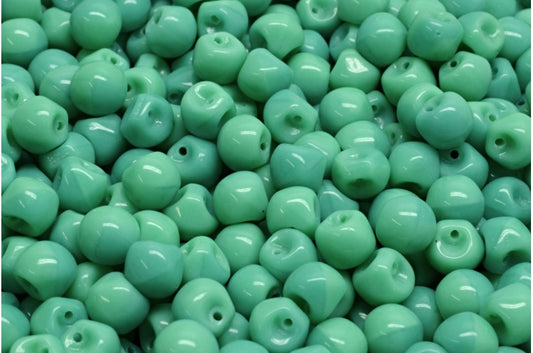 Mushroom Button Beads, Turquoise Mixed Colors (63130-MIX), Glass, Czech Republic