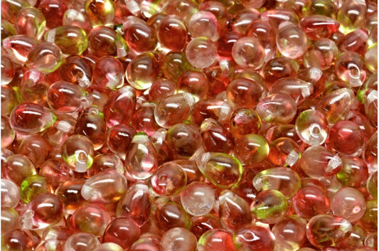 Drop Beads, Crystal 48017 (00030-48017), Glass, Czech Republic