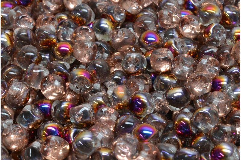 Mushroom Button Beads, Crystal Sliperit (00030-29501), Glass, Czech Republic