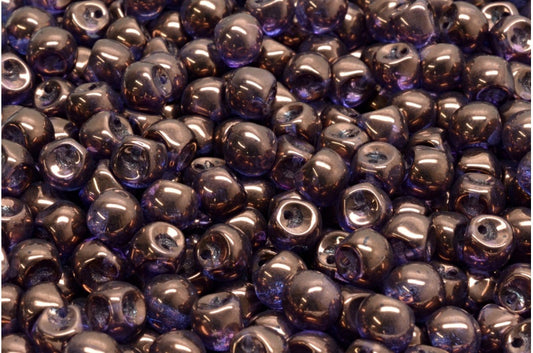Mushroom Button Beads Crystal Purple (00030-15726), Glass, Czech Republic