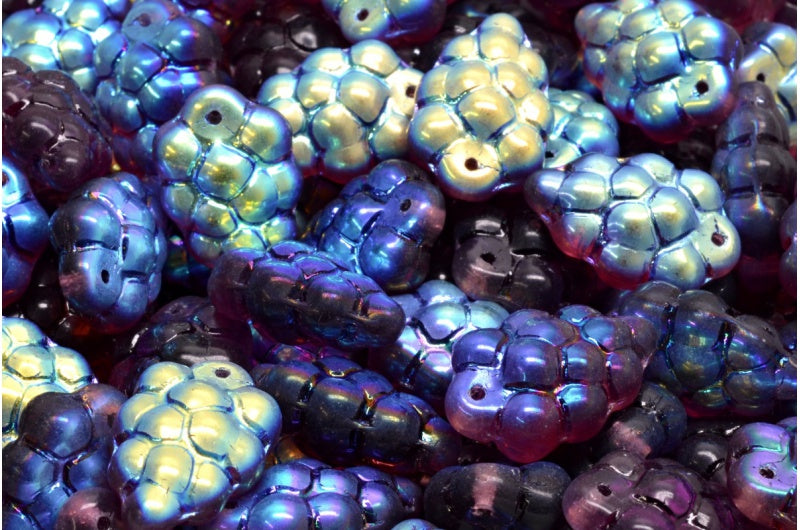 Grape Beads, Transparent Amethyst Ab (20070-28701), Glass, Czech Republic