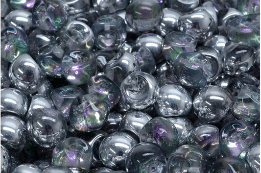 Mushroom Button Beads, Crystal 26536 (00030-26536), Glass, Czech Republic