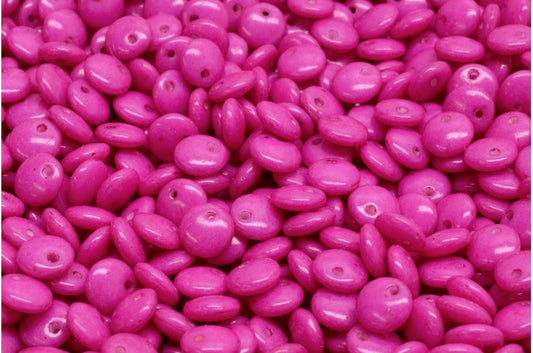 レンズ豆ビーズ、ホワイトオパール 33271 (02020-33271)、ガラス、チェコ共和国