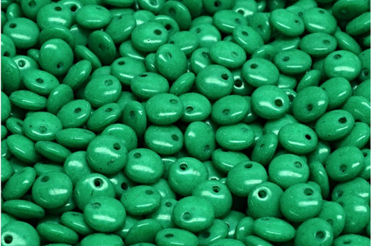 レンズ豆ビーズ、ホワイトオパール 33272 (02020-33272)、ガラス、チェコ共和国