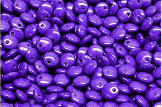 レンズ豆ビーズ、ホワイトオパール 34273 (02020-34273)、ガラス、チェコ共和国