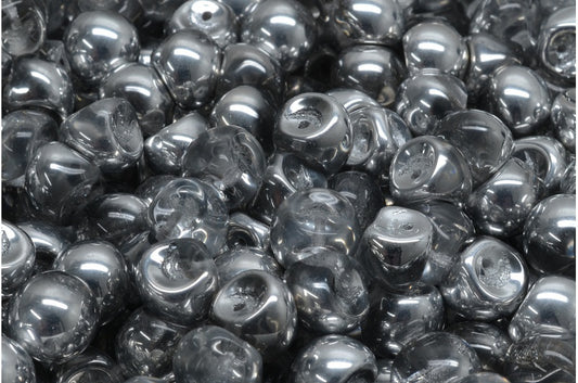 Mushroom Button Beads, Crystal Chrom (00030-27401), Glass, Czech Republic