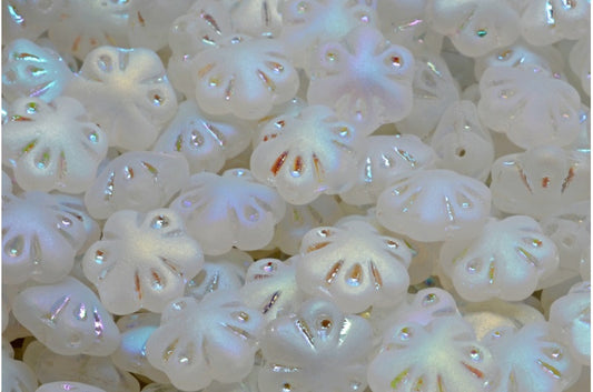 フォークロアフラワービーズ、クリスタルマットABフル（2Xサイド）（00030-84100-28703）、ガラス、チェコ共和国