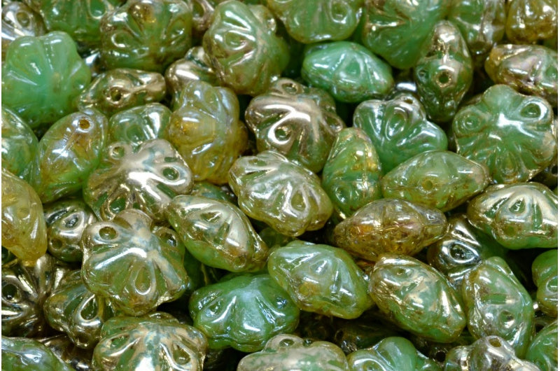 フォークロアフラワービーズ、R0613 ピカソ（R0613-43400）、ガラス、チェコ共和国