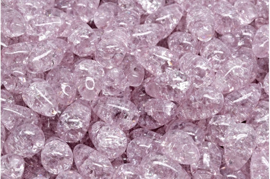 Drop Beads, Crystal Cracked 34306 (00030-85500-34306), Glass, Czech Republic