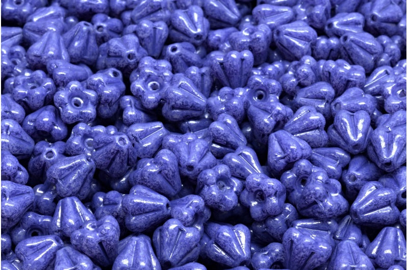 钟花珠，白色 4325 (02010-04325)，玻璃，捷克共和国