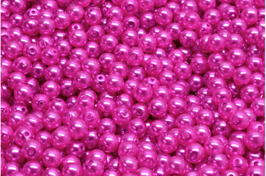 圆形 Druck 珠子 4 毫米，白色 70495 (02010-70495)，玻璃，捷克共和国