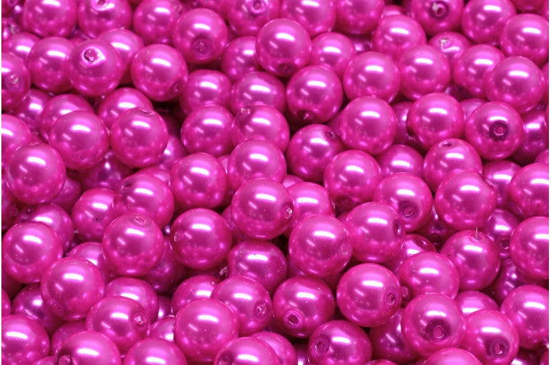 Round Druck Beads 4mm, White 70495 (02010-70495), Glass, Czech Republic