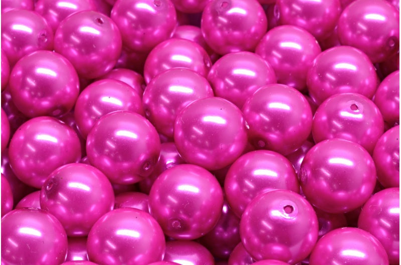 Round Druck Beads 4mm, White 70495 (02010-70495), Glass, Czech Republic