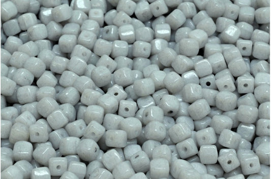 Cube Beads, White Light Gray (02010-34311), Glass, Czech Republic