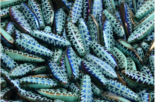 Dagger Beads, Turquoise 29903 L Ry (63130-29903-L-RY), Glass, Czech Republic