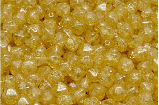 Bicone Beads, Crystal Cracked 34302 (00030-85500-34302), Glass, Czech Republic