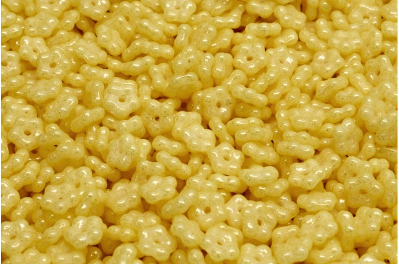 Forget Me Not Beads, White Opal 34302 (02020-34302), Glass, Czech Republic