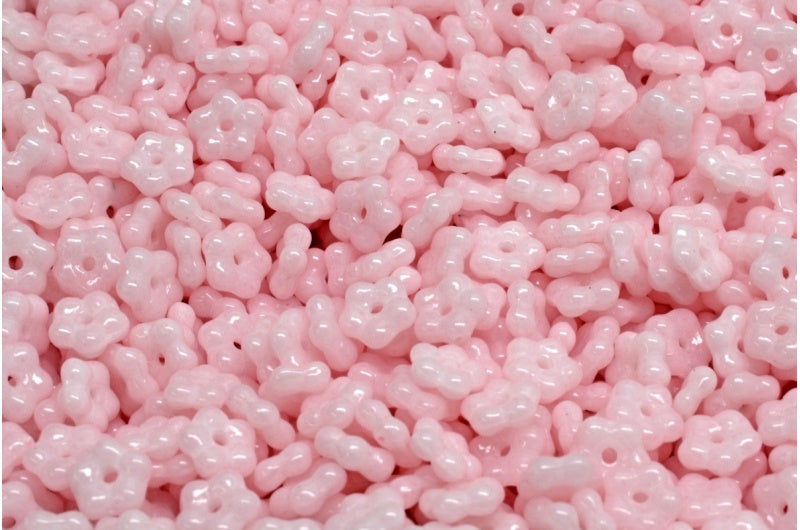 Forget Me Not Beads, White Opal 34304 (02020-34304), Glass, Czech Republic