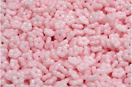 Forget Me Not Beads, White Opal 34304 (02020-34304), Glass, Czech Republic