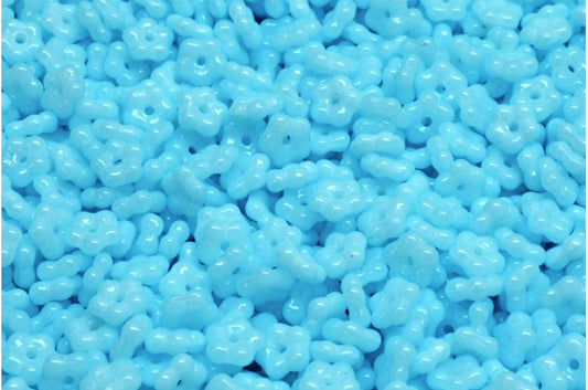 忘れな草ビーズ、ホワイトオパール 34308 (02020-34308)、ガラス、チェコ共和国