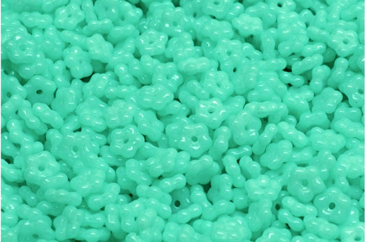 忘れな草ビーズ、ホワイトオパール 34309 (02020-34309)、ガラス、チェコ共和国