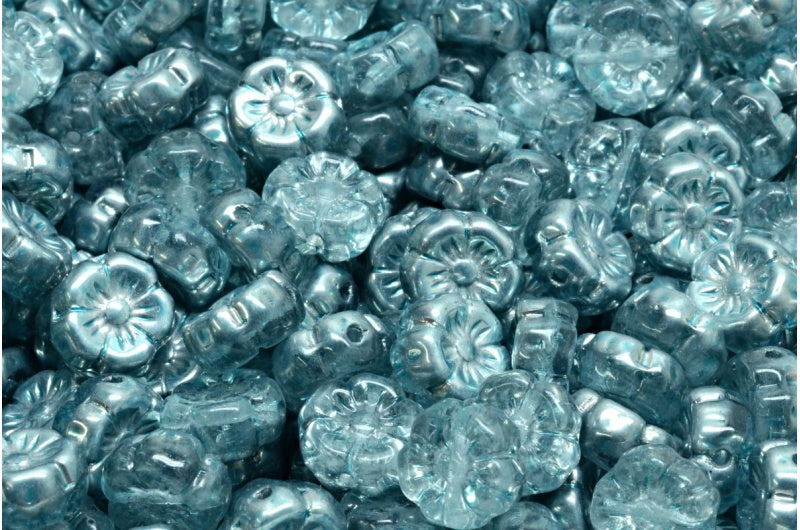 マロウフラワー、クリスタルクリスタルシルバーハーフコーティング34308（00030-27001-34308）、ガラス、チェコ共和国