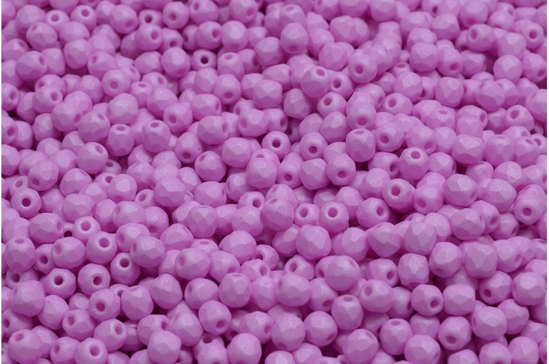 Fire Polished Faceted Beads Round, White 29575 (02010-29575), Bohemia Crystal Glass, Czech Republic