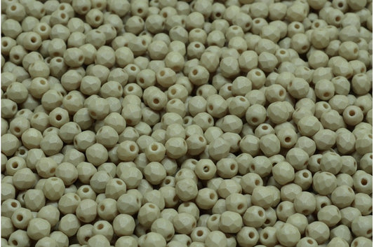 圆形火抛光刻面珠，白色 29564 (02010-29564)，波西米亚水晶玻璃，捷克共和国