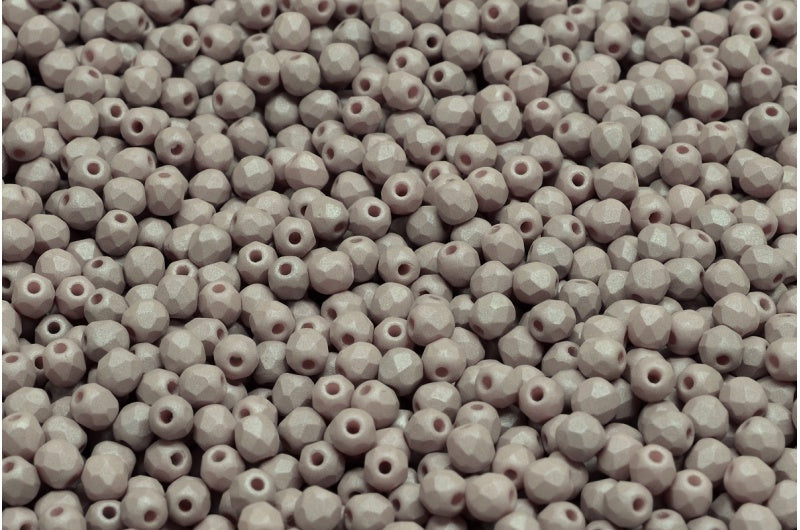 Fire Polished Faceted Beads Round, White 29562 (02010-29562), Bohemia Crystal Glass, Czech Republic