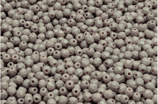 ファイアポリッシュファセットビーズラウンド、ホワイト 29562 (02010-29562)、ボヘミアクリスタルガラス、チェコ共和国