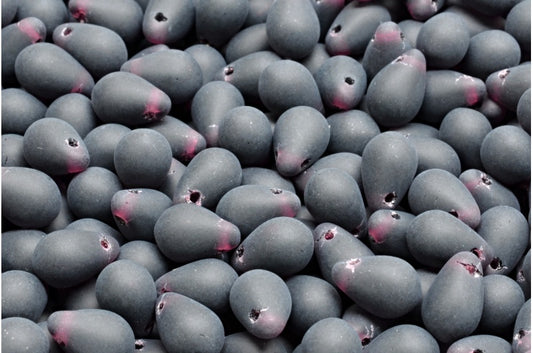 ドロップビーズ、透明ライトアメジストマット（20120-84100）、ガラス、チェコ共和国