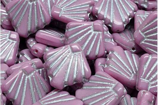 Diafan Beads, Opaque Pink Silver Lined (74020-54301), Glass, Czech Republic