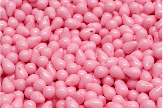 ドロップビーズ、ホワイトオパール 31024 (02020-31024)、ガラス、チェコ共和国