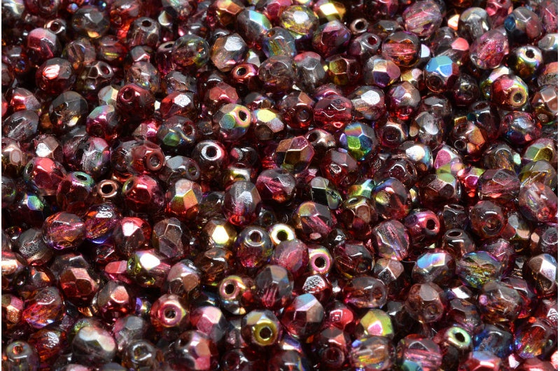 Fire Polish Faceted Round Beads 2mm, Crystal 95200 (00030-95200), Glass, Czech Republic