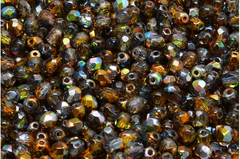 Fire Polish Faceted Round Beads 2mm, Crystal 95300 (00030-95300), Glass, Czech Republic