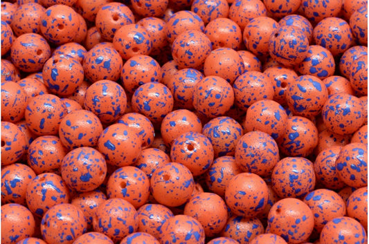 圆形 Druck 珠子 6 毫米，白色 12008 (02010-12008)，玻璃，捷克共和国