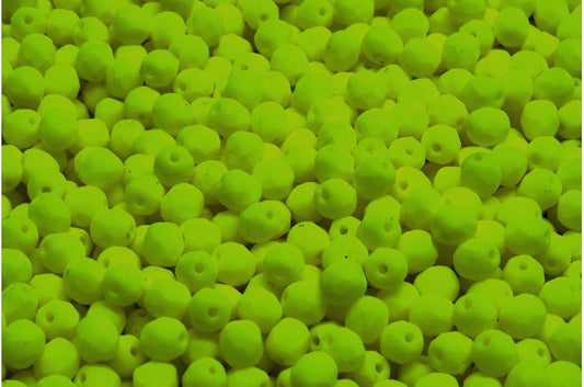 ファイアポリッシュファセットビーズラウンド、ホワイトイエロー（02010-25121）、ボヘミアクリスタルガラス、チェコ共和国