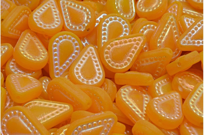 Filigree Teardrop Beads, 81250 Ab Full (2X Side) Matte (81250-28703-84100), Glass, Czech Republic