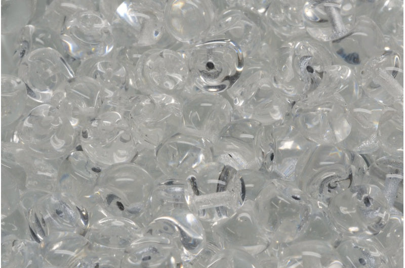 Mushroom Button Beads, Crystal 81800 (00030-81800), Glass, Czech Republic