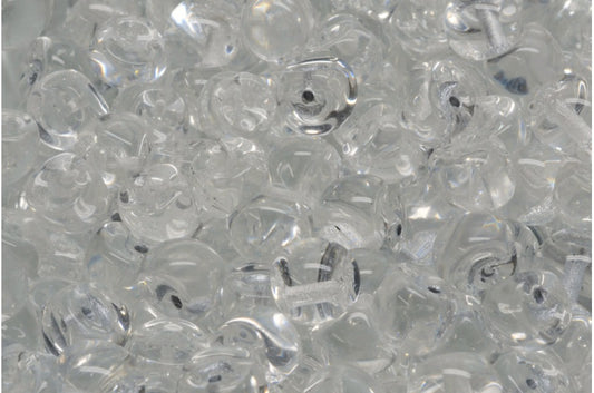 Mushroom Button Beads, Crystal 81800 (00030-81800), Glass, Czech Republic