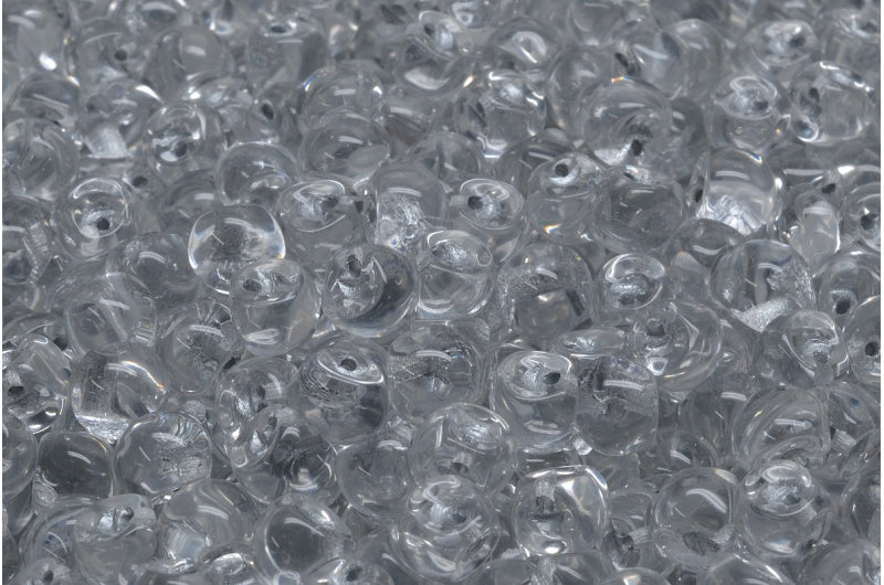 Mushroom Button Beads, Crystal 81800 (00030-81800), Glass, Czech Republic