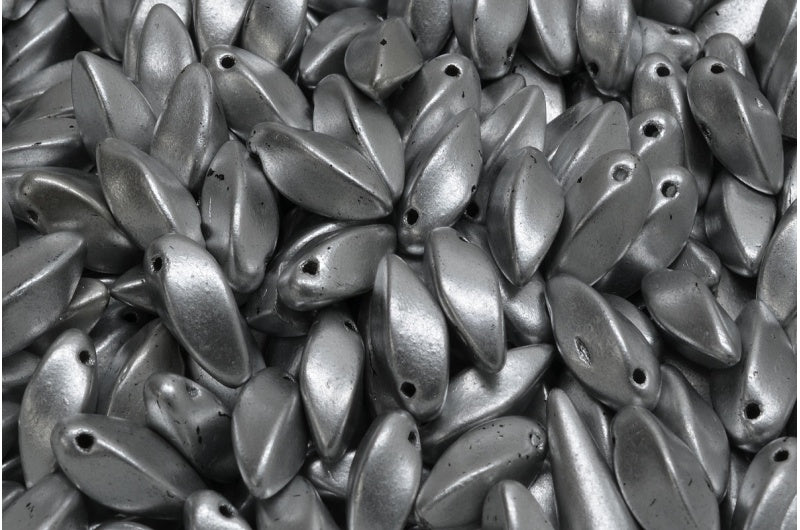 Twist Beads, Crystal Silver Matte (00030-01700), Glass, Czech Republic