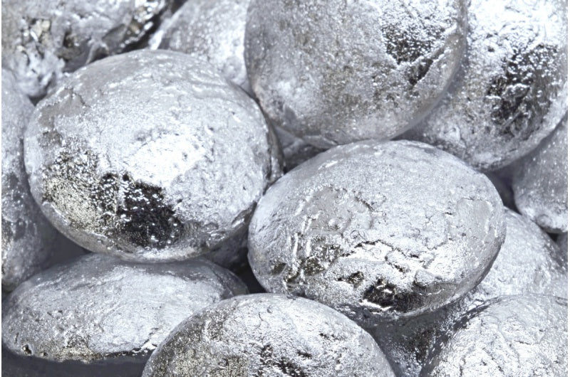 Cabochon Beads Crystal Etched Crystal Silver Half Coating V (00030-etch-27001-V), Glass, Czech Republic