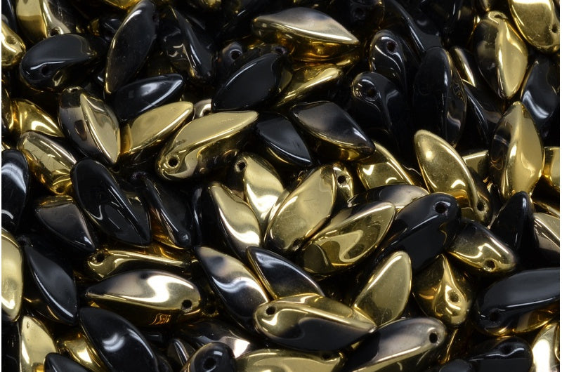 Twist Beads, Black Gold (23980-26441), Glass, Czech Republic