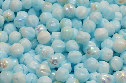 Melon Beads R2061 Ab (R2061-28701), Glass, Czech Republic