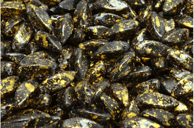 Twist Beads, Black 45700 (23980-45700), Glass, Czech Republic