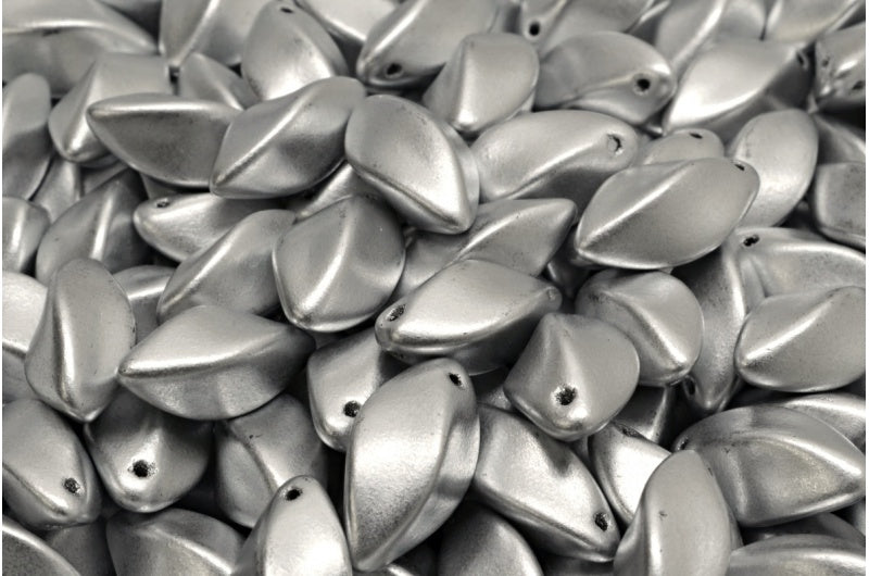 Twist Beads, Crystal Silver Matte (00030-01700), Glass, Czech Republic